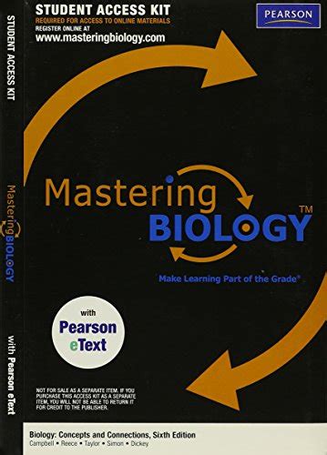 Pearson mastering biology - 18-week access Mastering Biology with Pearson eText (18 Weeks) for Biological Science ISBN-13: 9780136781813 | Published 2020 $79.99